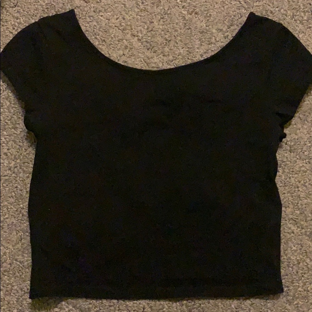Black crop top